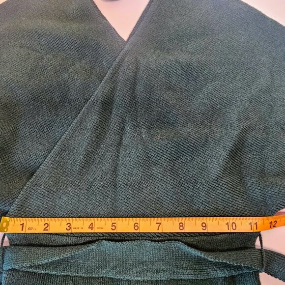 IDEM DITTO OVERSIZED 3/4 DOLMAN SLEEVE FOREST GREEN SWEATER DRESS SZ SM 1CALLOUT - Picture 9 of 10